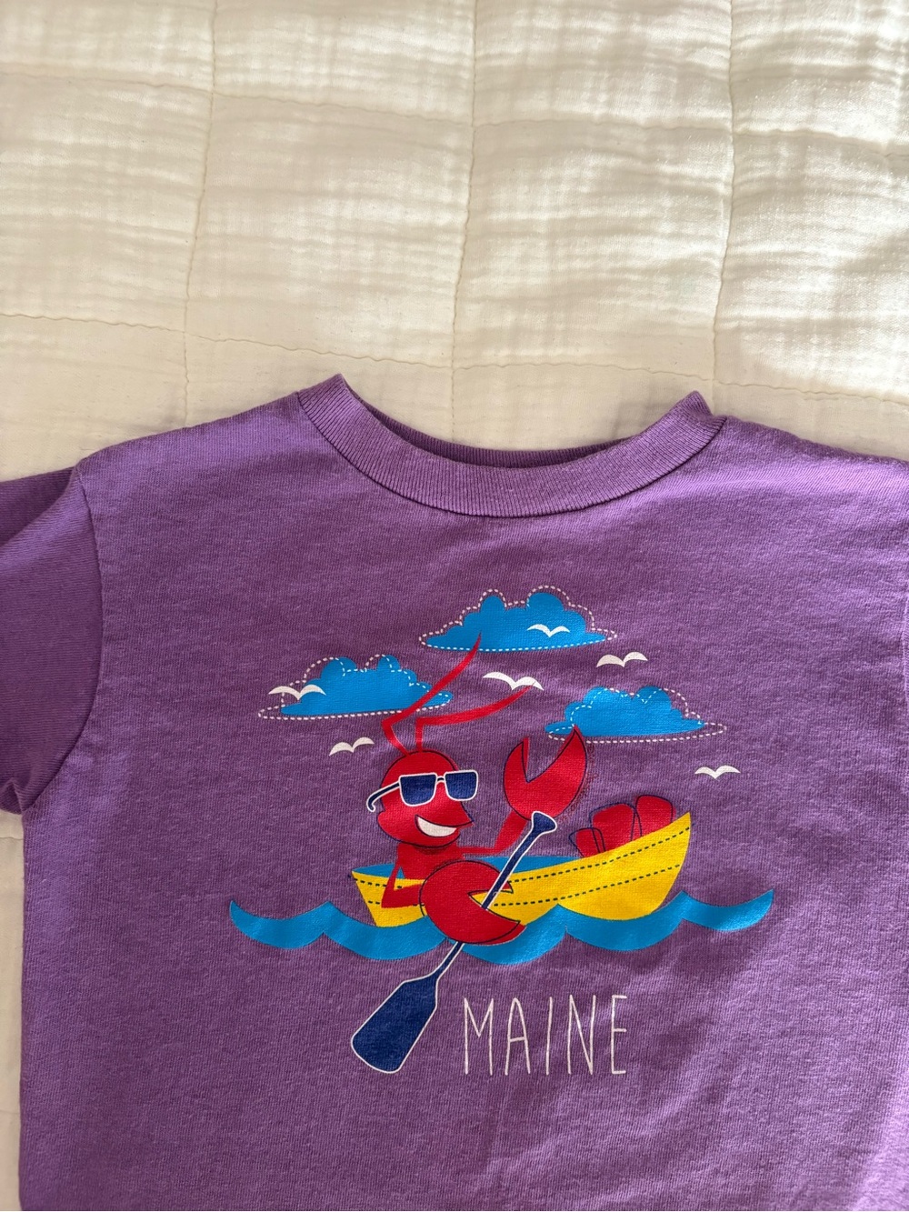 Purple Kids' Maine Lobster Graphic Tee